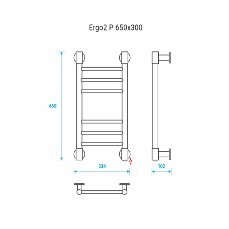 Электрический полотенцесушитель Energy Ergo2 P EETRERGO2P653000000 65x30 фото
