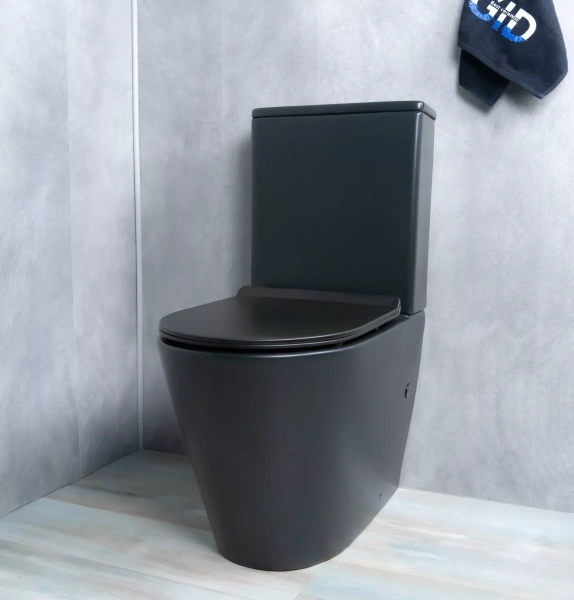 Унитаз напольный с бачком Gid Tr2179BM черный матовый фото