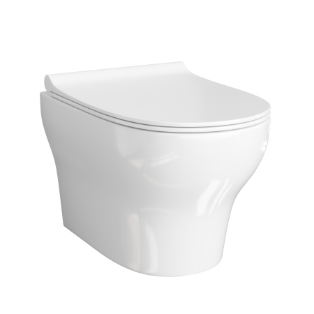 Подвесной унитаз безободковый WasserKRAFT Berkel H001.E034 с сиденьем фото