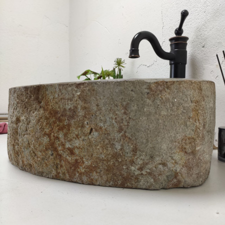 Накладная раковина из речного камня RS01472 () C7 фото