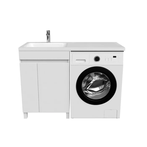 Тумба под стиральную машину с раковиной Iddis Optima Home OPH12LDi95K 120 см левая фото