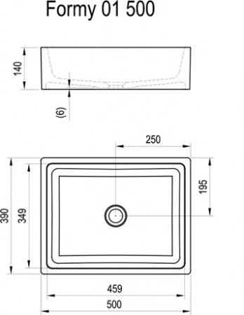 Накладная раковина Ravak Formy XJL01250000 50 см фото