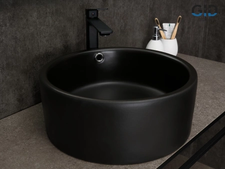 Накладная раковина GID N9130bg 53382 41x41 черный графит фото