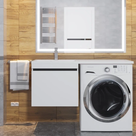 Тумба под стиральную машину Uperwood Magenta 5930205163 белая/графит фото