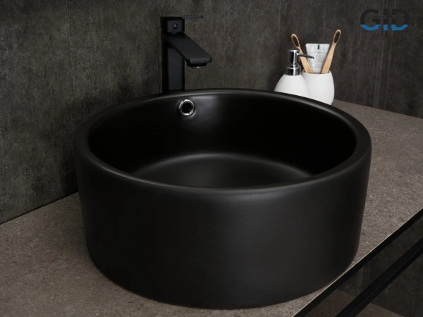 Накладная раковина GID N9130bg 53382 41x41 черный графит фото