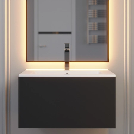 Тумба под раковину Uperwood Parma 65 3930205461 черная фото