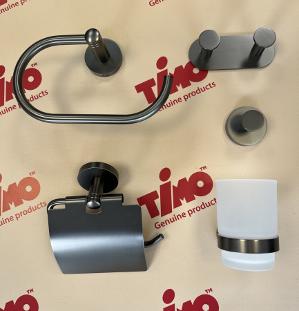 Держатель для туалетной бумаги Timo Saona 13042/18 черное золото фото