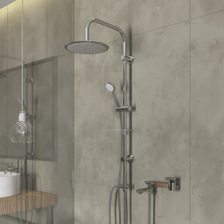 Душевая система Paini RS White 50CR191B0RS1P3 Хром Белая фото