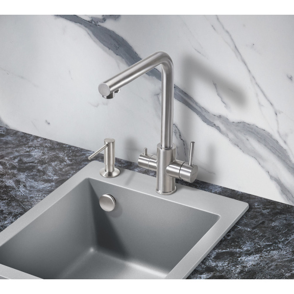 Смеситель для кухни под фильтр Milacio Ultra Bolvir MCU.553.SS нержавеющая сталь фото