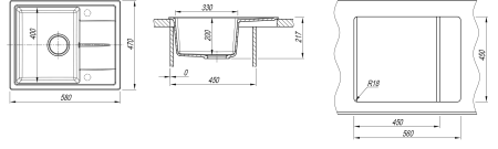 Кухонная мойка НИКА 580 Dr. Gans 25.070.B0580 латте фото