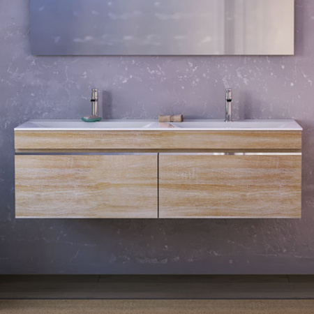 Тумба с двойной раковиной Raval Twins 140 Twi.01.140/P/DS фото