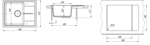 Кухонная мойка НИКА 580 Dr. Gans 25.070.B0580 латте фото