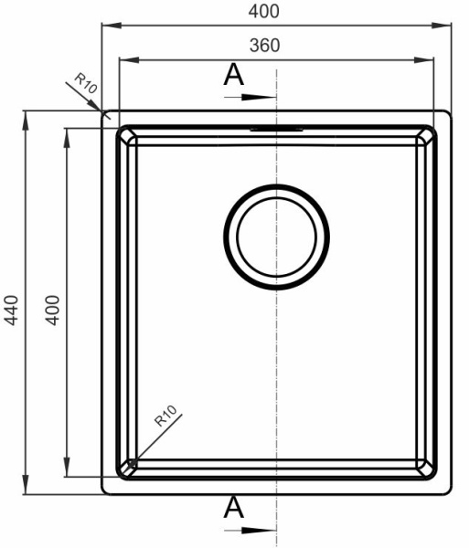 Кухонная мойка ОПТИМА-HM 360.400.10.10 Florentina OHM.360.400.B.10.S.10 фото