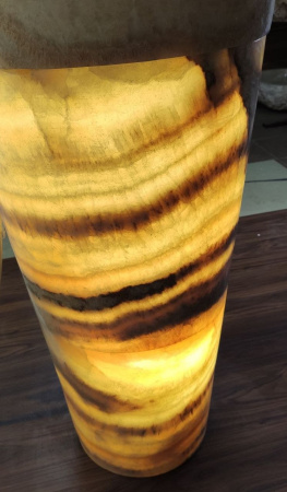 Раковина напольная из оникса Yellow ON-01355 (45*45*90) фото