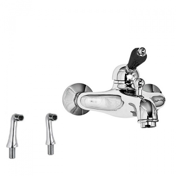 Смеситель на борт ванны Cezares Vintage VINTAGE-PBVM-01-Sw-N хром/swarovski Nero фото