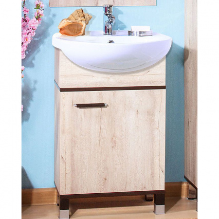 Тумба с раковиной Бриклаер Карибы 50 дуб кантри/венге фото