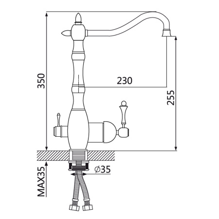 Смеситель для кухни кухни с фильтром для воды Oute T603B T673BG фото