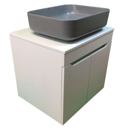 Тумба под раковину Sintesi Style STL.W7019 столешница белая,/ белая матовая фото