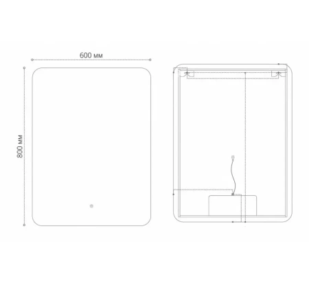 Зеркало с подсветкой Grossman Elegans 60 1760801 60х80 фото