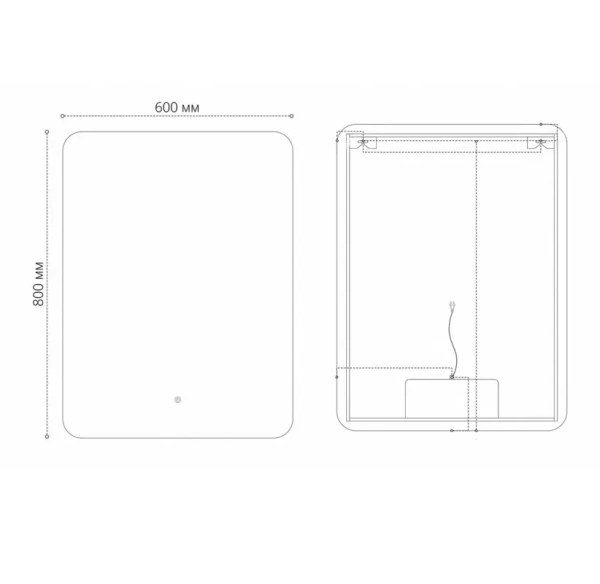 Зеркало с подсветкой Grossman Elegans 60 1760801 60х80 фото