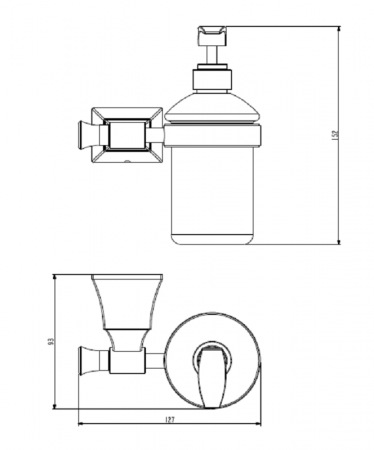 Дозатор для жидкого мыла Art&Max Genova AM-M-012-CR фото