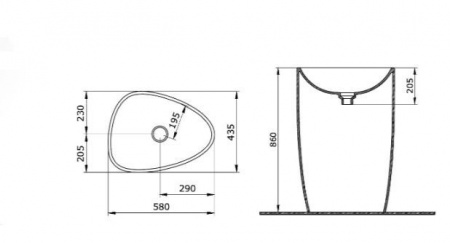 Напольная раковина Bocchi Etna 1075-025-0125 кофейная фото