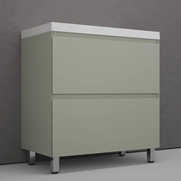 Тумба напольная под раковину Style Line Манхэттен 80 ЛС-00002373 олива фото