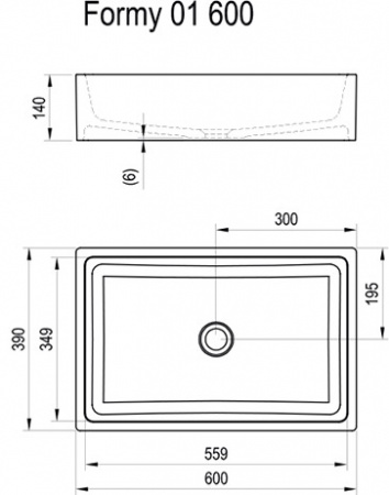 Накладная раковина Ravak Formy XJL01260000 60 см фото