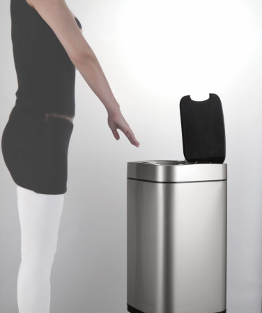 Сенсорное мусорное ведро для ванной WeltWasser WW RONE MT 35L матовая сталь фото