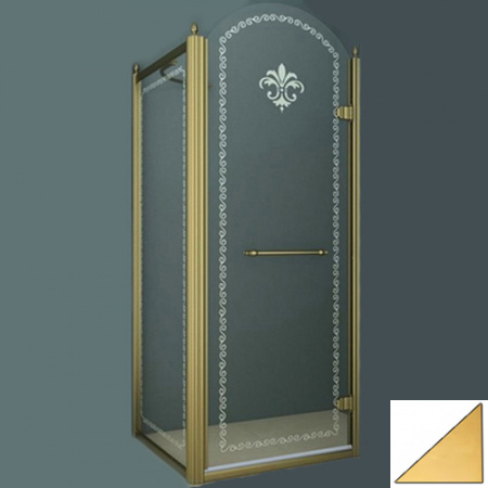 Душевой уголок Cezares Retro RETRO-AH-1-90/100-CP-G-R 90х100 золото R фото