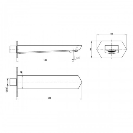 Излив на ванну Lemark Prizma LM3981C фото