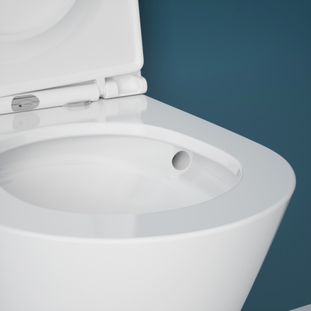 Подвесной унитаз безободковый Esbano CLAVEL-53T с сиденьем фото