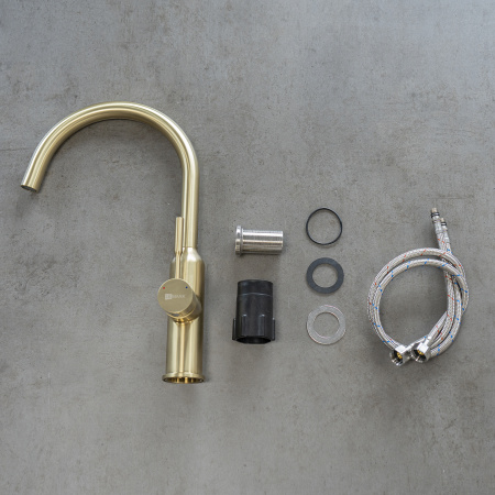 Смеситель для кухни Lemark Expert LM5079LGN светлое золото фото