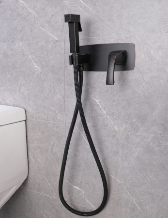 Гигиенический душ со смесителем Lemark Nubira LM6219ORB черная бронза фото