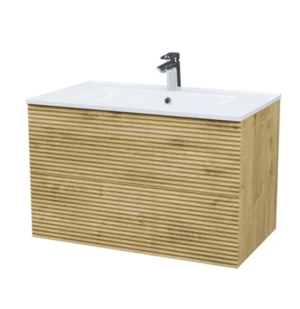 Тумба с раковиной Iddis Bild BIL80V0i95K 80 см, дуб светлый фото