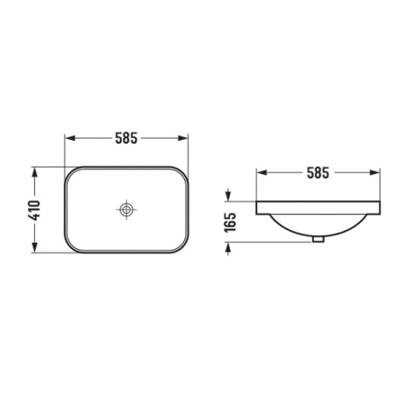 Полувстраиваемая раковина Comforty 78708 00-00012245 58x41 фото