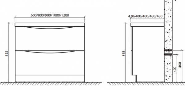 Тумба под раковину BelBagno Ancona-N ANCONA-N-1200-2C-PIA-2-BL 120 см фото