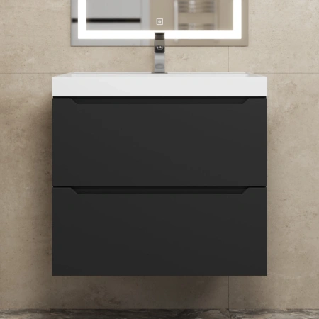 Тумба под раковину Uperwood Tanos 60 291020230 черная матовая фото