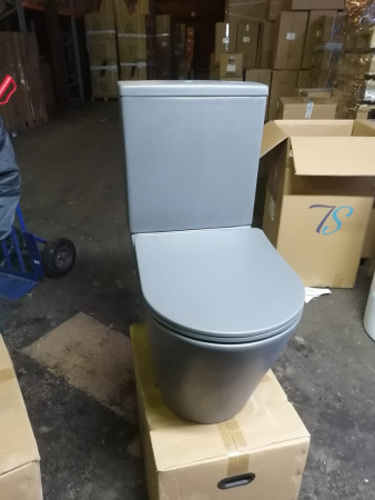 Унитаз напольный безободковый с функцией биде SantiLine SL-5014MG фото