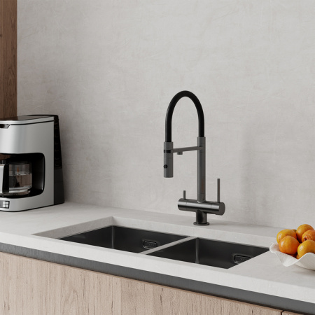 Смеситель для кухни под фильтр Iddis Ace ACEGMFFi05 графит фото