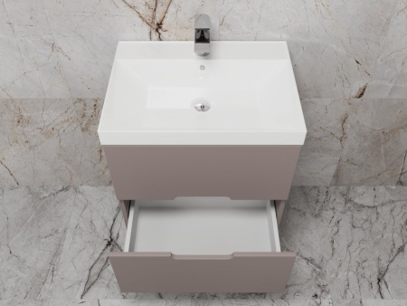 Тумба под раковину Style Line Матис 60 ЛС-00002296 тауп темный фото