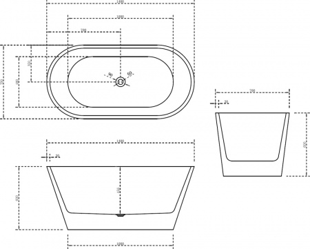 Ванна акриловая Abber AB9203-1.4 140x70 фото