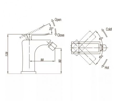 Смеситель для биде BelBagno Ticino TIC-BD-CRM фото