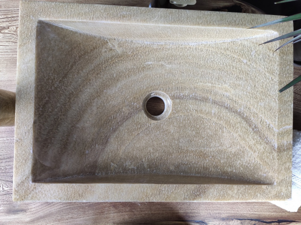 Накладная раковина из оникса Indo Prau Sunset Kecil OP-00115 фото