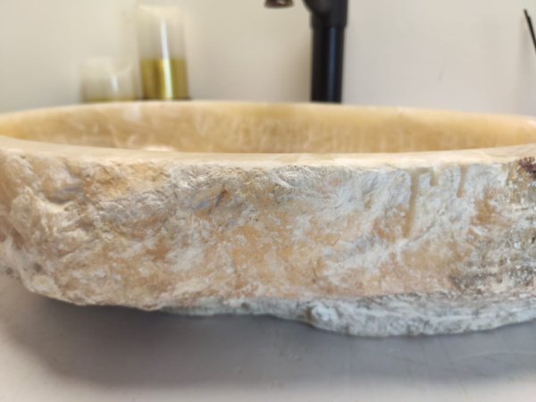 Накладная раковина из оникса Erozy Yellow EO-00622 (54*38*15см) фото