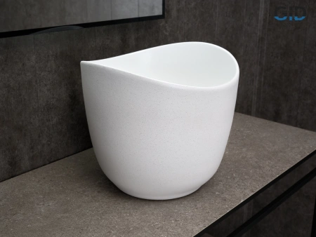 Накладная раковина GID N9303wg 51221 36x35 белая матовая / белый графит фото