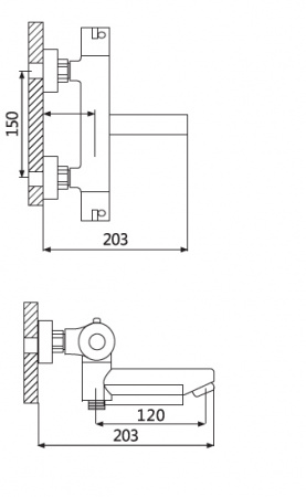Смеситель для ванны с душем Oute T80-T99 T8934 фото