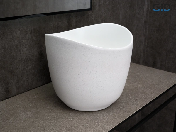 Накладная раковина GID N9303wg 51221 36x35 белая матовая / белый графит фото