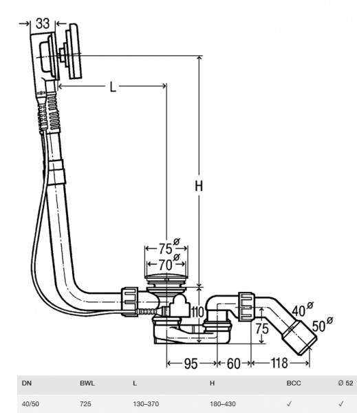 Слив-перелив для ванны Viega Multiplex Visign M9 733582 фото