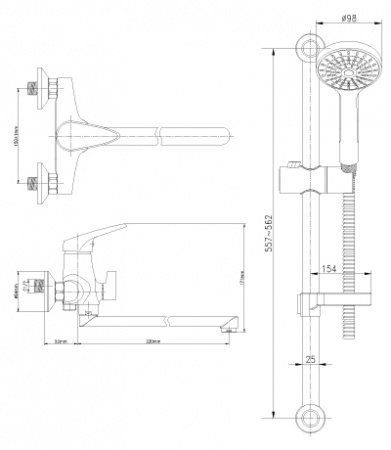Комплект для ванны Lemark Set LM7303C фото